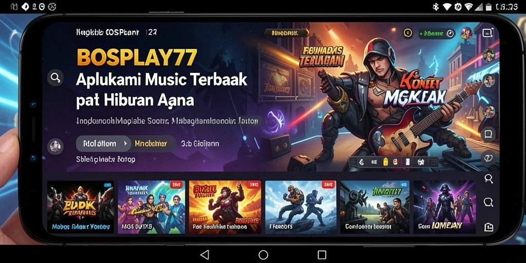 Screenshot gameplay BOSPLAY77 yang menunjukkan keseruan bermain musik.