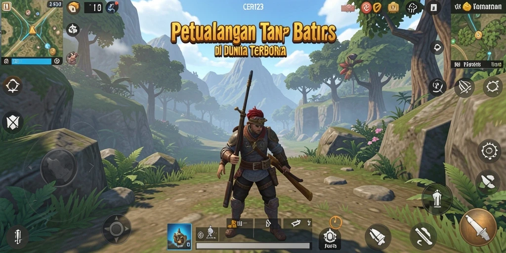 Tangkapan layar CERI123 menampilkan pemain yang menjelajahi dunia terbuka yang menakjubkan.