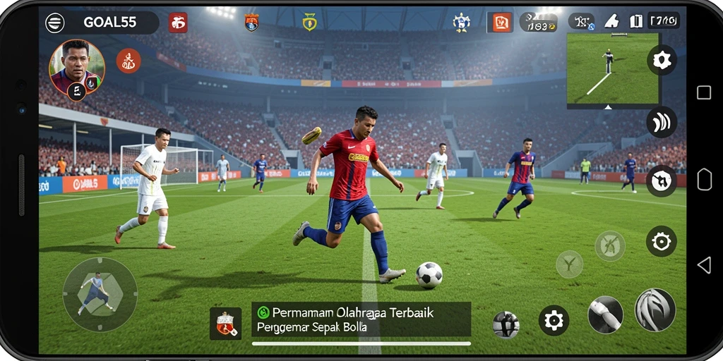 Tampilan gameplay seru di GOAL55 dengan momen-momen menegangkan.