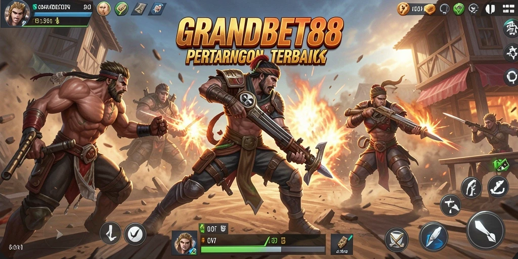 Tampilan gameplay seru di Arena Battle Royale GRANDBET88.