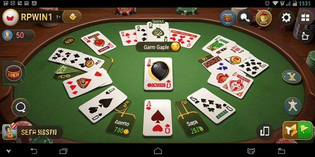 Screenshot gameplay Gaple yang menampilkan suasana permainan yang seru.
