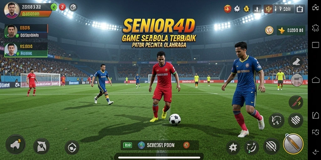 Tampilan gameplay seru dalam SENIOR4D dengan pertandingan yang menegangkan.