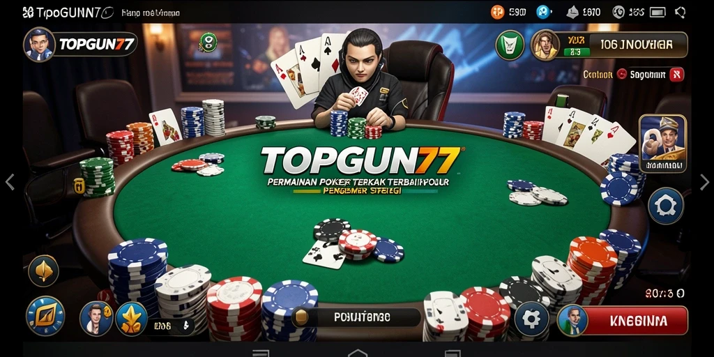 Tampilan gameplay seru dari aplikasi TOPGUN77 dengan grafis menawan.