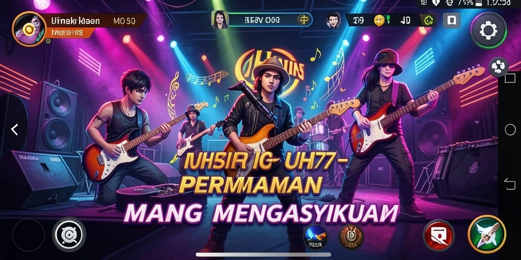 Pengguna memainkan lagu dengan semangat di UH77.